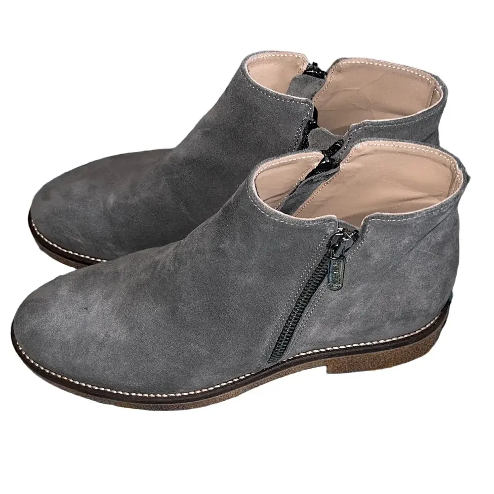 Italeau Foliana Gray Ankle Booties Made In Italy Size 39